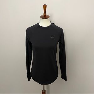 Under Armour Top Shirt Base Layer 3.0 Thermal Thumbholes Wicking ColdGear Black